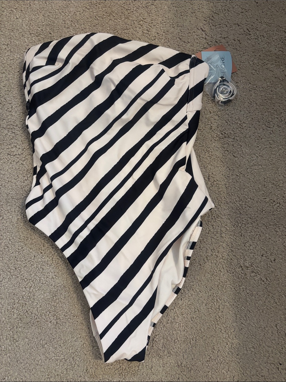 Target Black & White Striped Kids One-Piece Swimsuit Shade & Shore